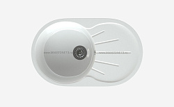 MAXSTONE Мойка глянцевая MS-5 (белый снег) 735*450*215